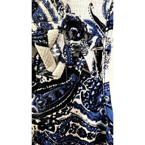Women's Sleeveless Paisley Print V Neck Tank Tops Blouse Shirts - Picture 7 of 9